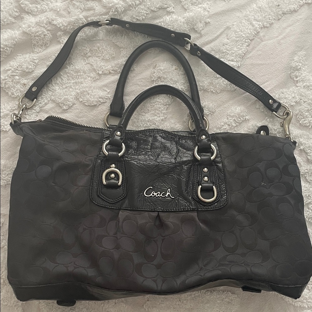 Coach Black Signature Satchel